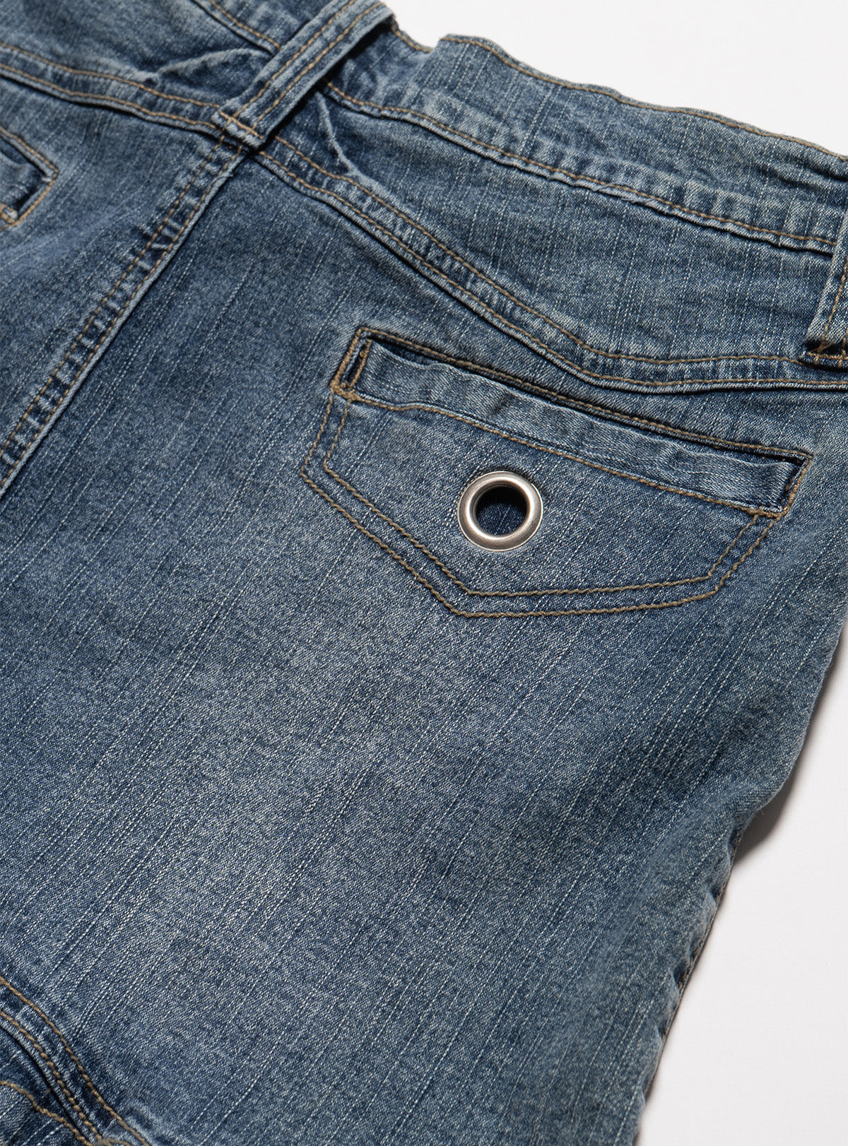 UNIF Trending | Vintage Vanilla Star Denim Pleated Mini Skirt
