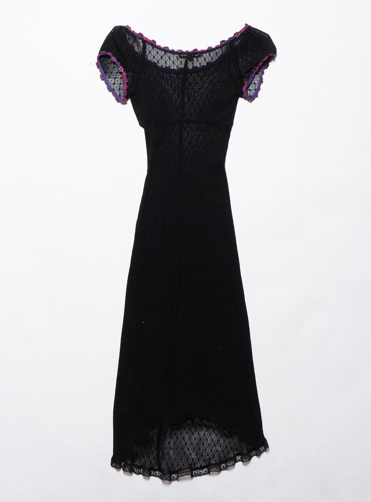 UNIF Latest | Vintage Betsy Johnson Lace Dress With Purple Trim