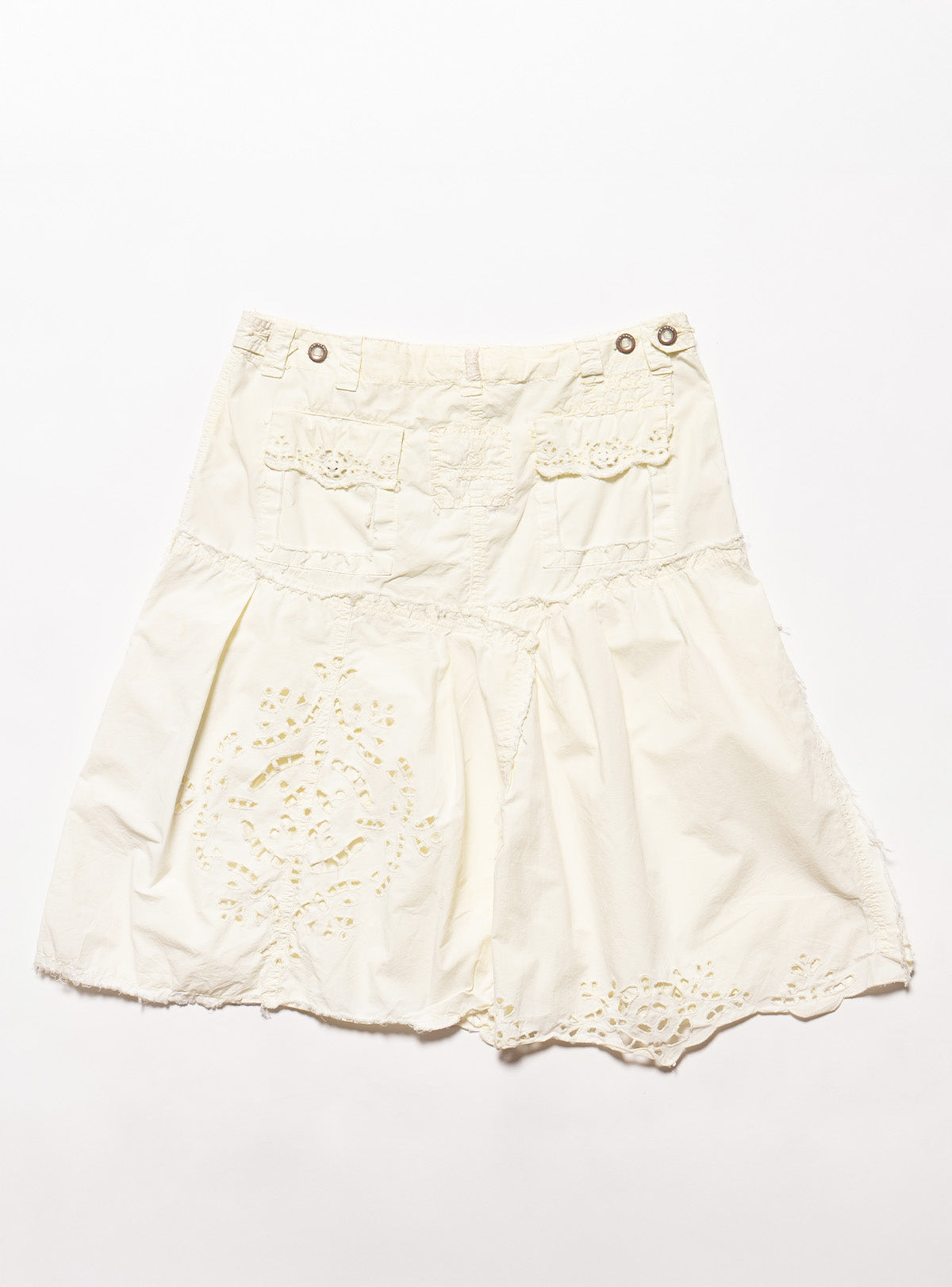 UNIF Exclusive | Vintage DA-NANG Yellow Eyelet Skirt