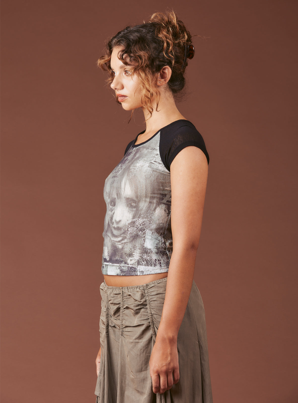UNIF Best Price | Graphic T-Shirt With Cap Sleeves