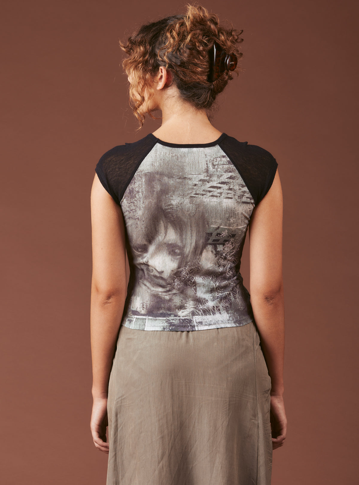 UNIF Best Price | Graphic T-Shirt With Cap Sleeves