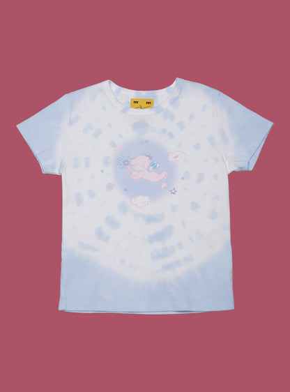 UNIF Trending | Blue Tie-Dyed T-Shirt