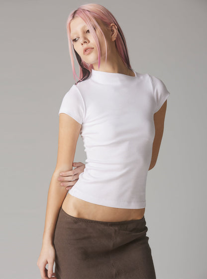 UNIF Great Value | Rib Asymmetrical Cap Sleeve
