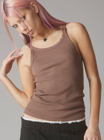 UNIF Premium | Staple Rib Tank Mauve