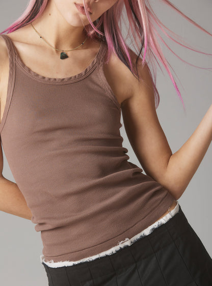 UNIF Premium | Staple Rib Tank Mauve