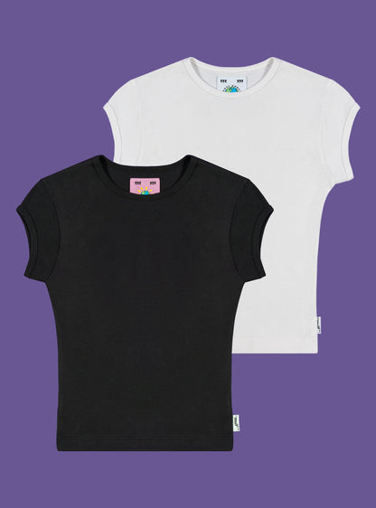 UNIF Sale | Cap Sleeve Baby Tee Two-Pack