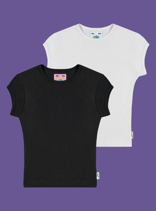 UNIF Sale | Cap Sleeve Baby Tee Two-Pack