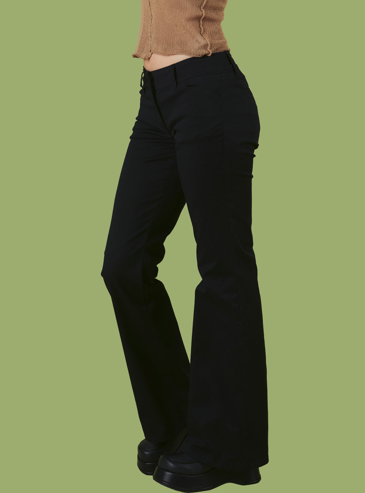 UNIF Everyday | Black Low-Rise Bootcut Pant