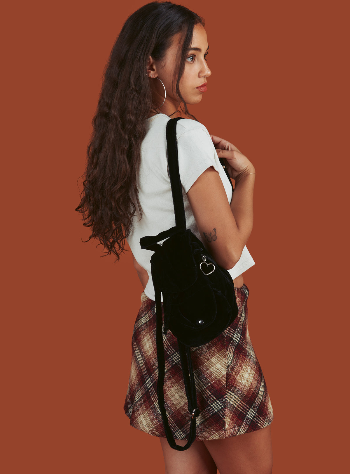 UNIF Signature | Blossom mini velvet backpack