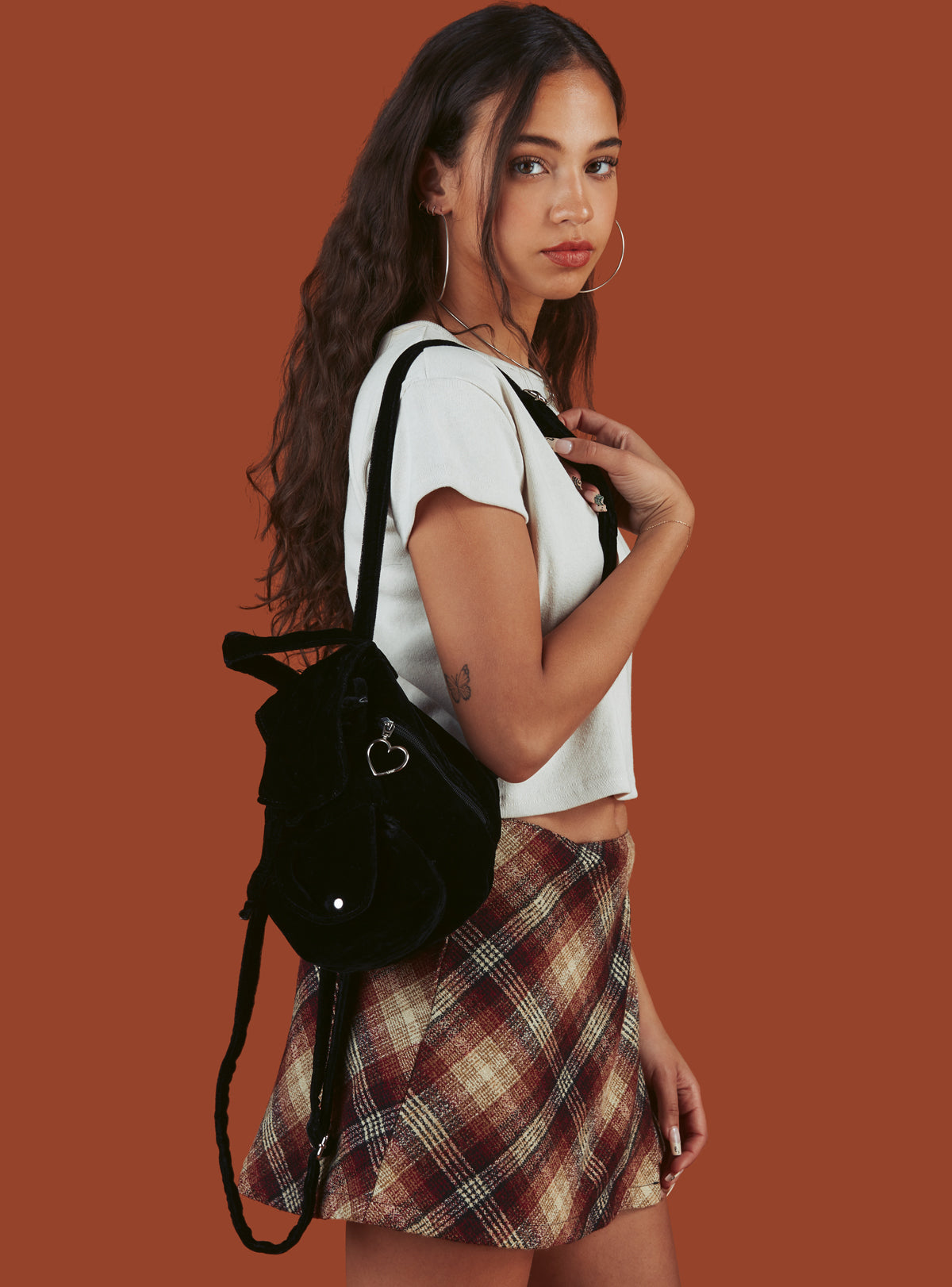 UNIF Signature | Blossom mini velvet backpack