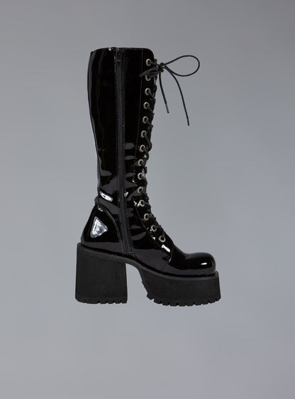 UNIF Trusted | Knee High Leather Platform Boot