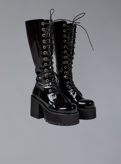 UNIF Trusted | Knee High Leather Platform Boot