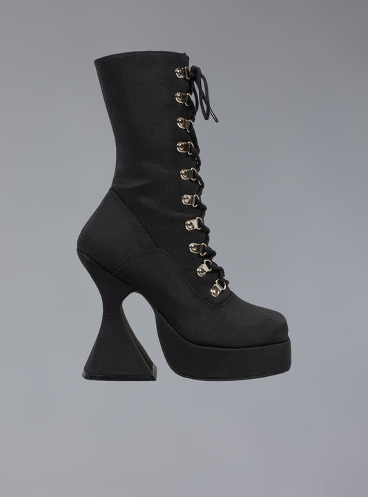 UNIF Popular | Victorian Lace Up Platform Heel