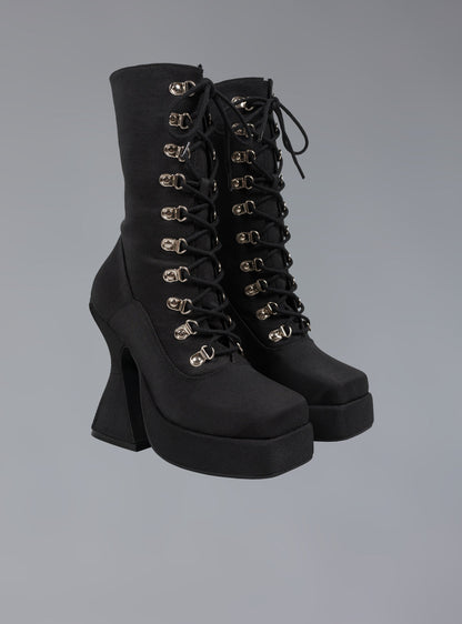 UNIF Popular | Victorian Lace Up Platform Heel