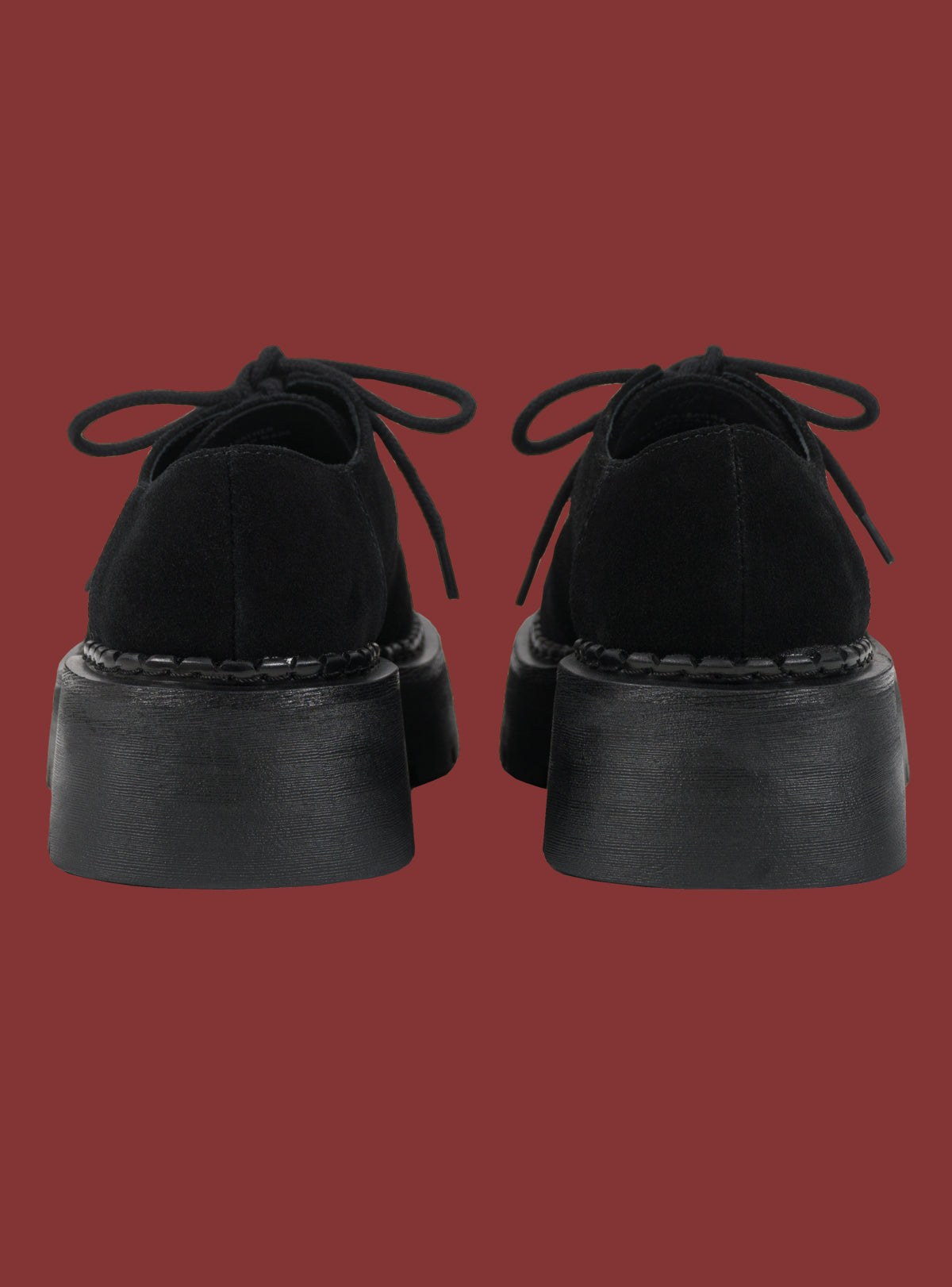 UNIF Smart Buy | Black Suede Platform Shoe