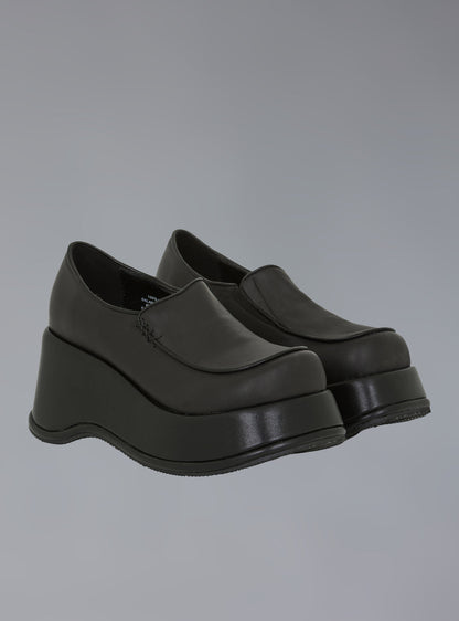 UNIF Featured | Square Toe Stacked Platform Shoe