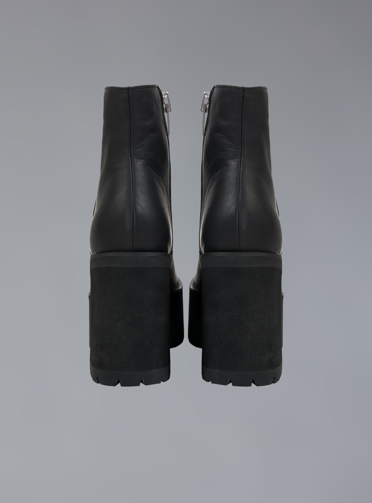 UNIF Signature | Platform Leather Ankle Boot With Heel