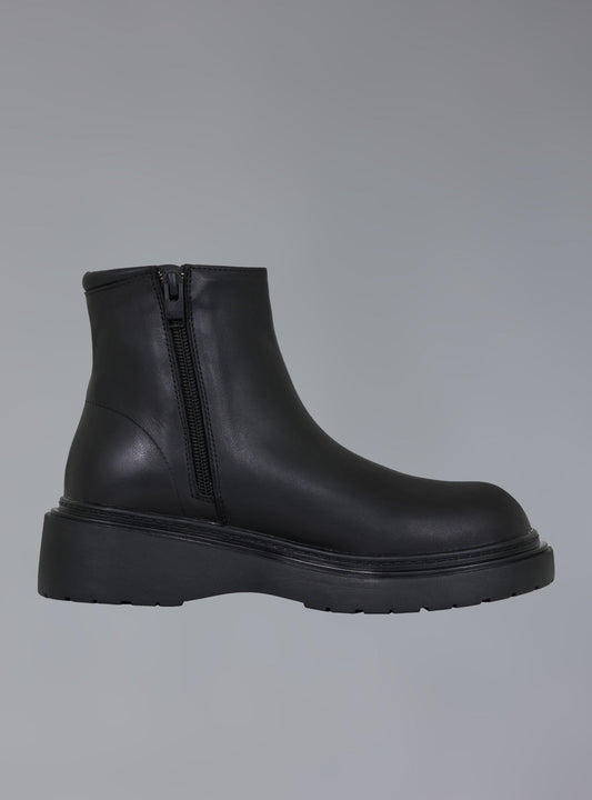UNIF Premium | Zip-Up Leather Ankle Boot