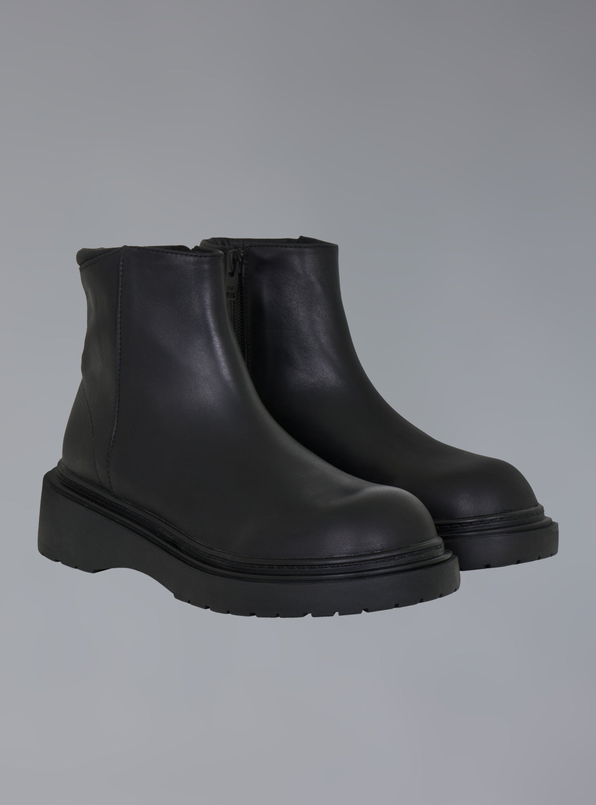 UNIF Premium | Zip-Up Leather Ankle Boot