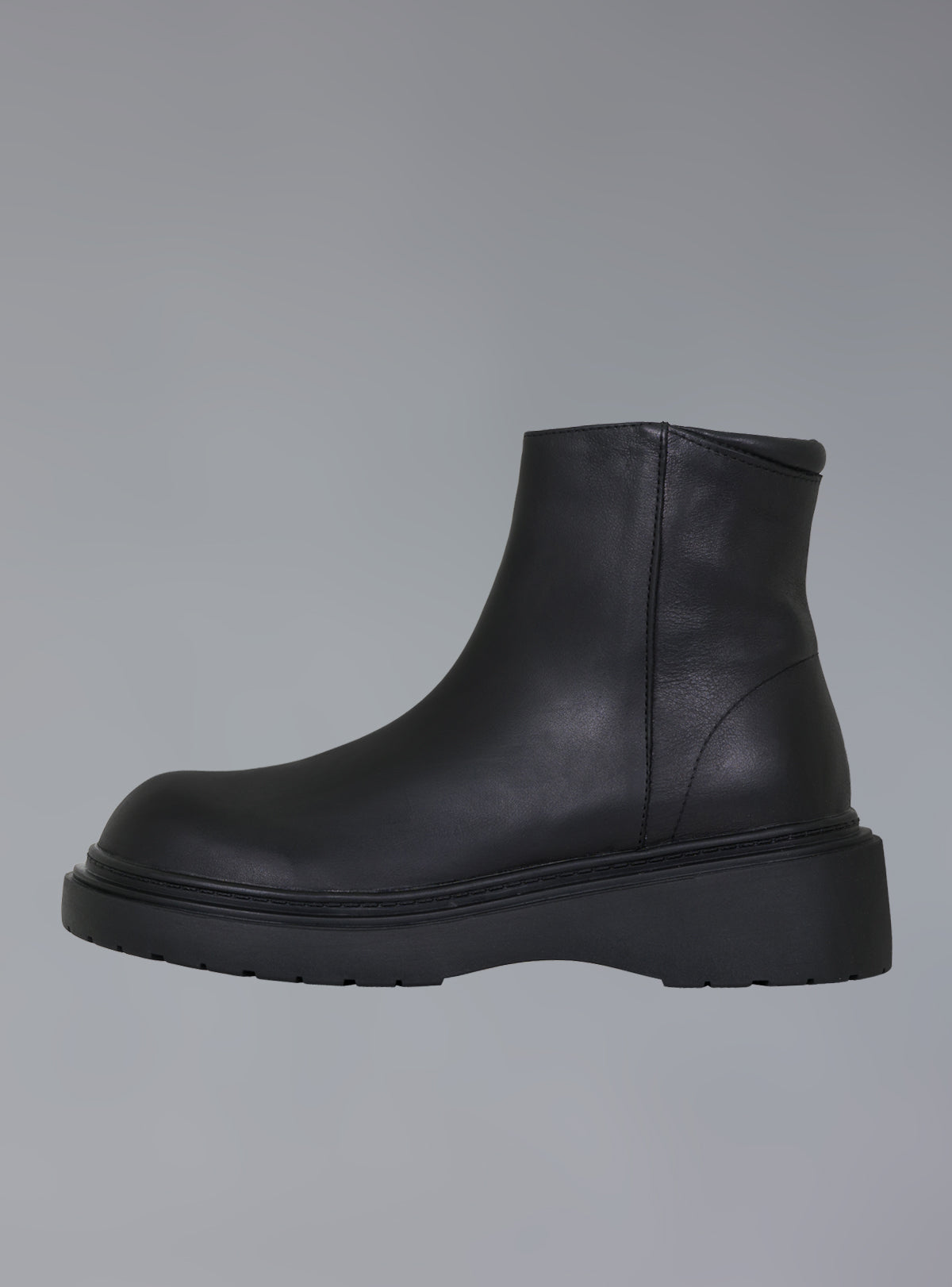 UNIF Premium | Zip-Up Leather Ankle Boot