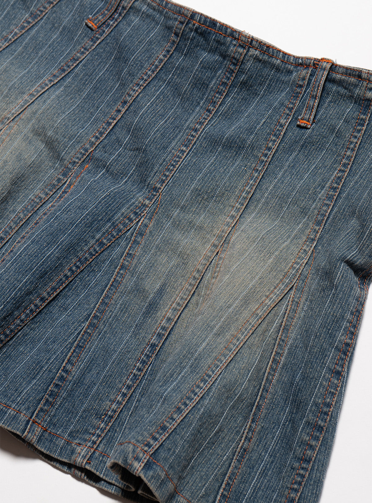 UNIF Featured | Vintage Starwear Y2K Denim Pinstriped Miniskirt