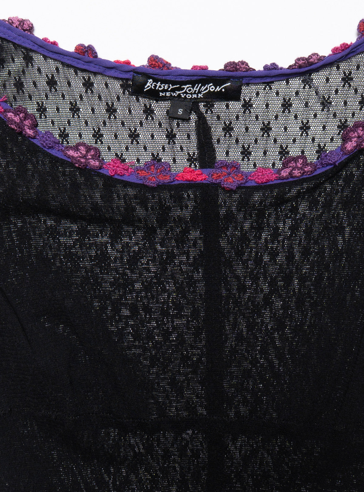 UNIF Latest | Vintage Betsy Johnson Lace Dress With Purple Trim