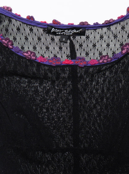 UNIF Latest | Vintage Betsy Johnson Lace Dress With Purple Trim