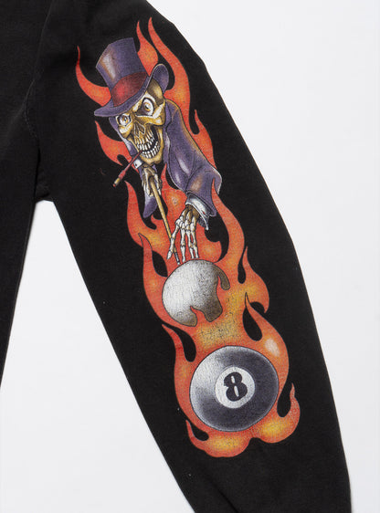 UNIF Hot Sale | Vintage Skeleton 8 Ball Long Sleeve Tee