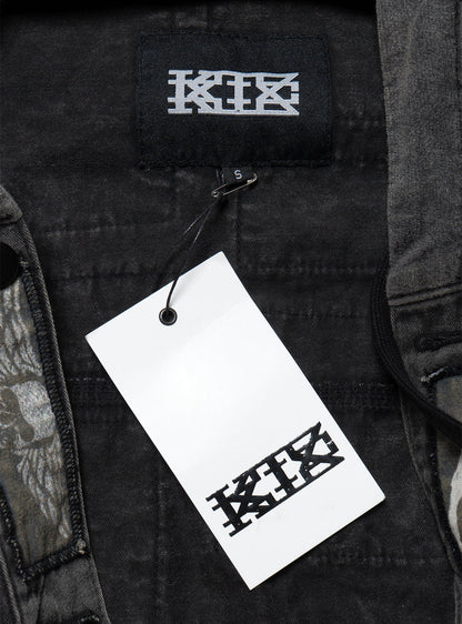 UNIF Essential | Vintage KTZ Crust Denim Vest With Hood