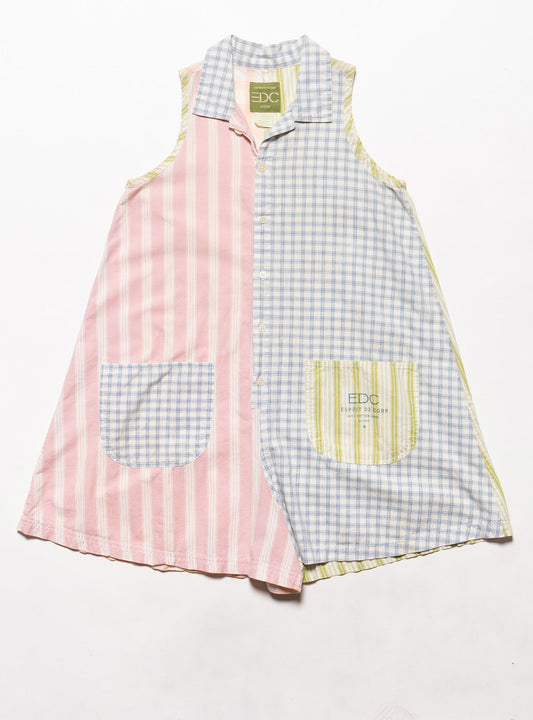 UNIF Quality | Vintage EDC by ESPRIT Colorblocked Shirt Tank Dress