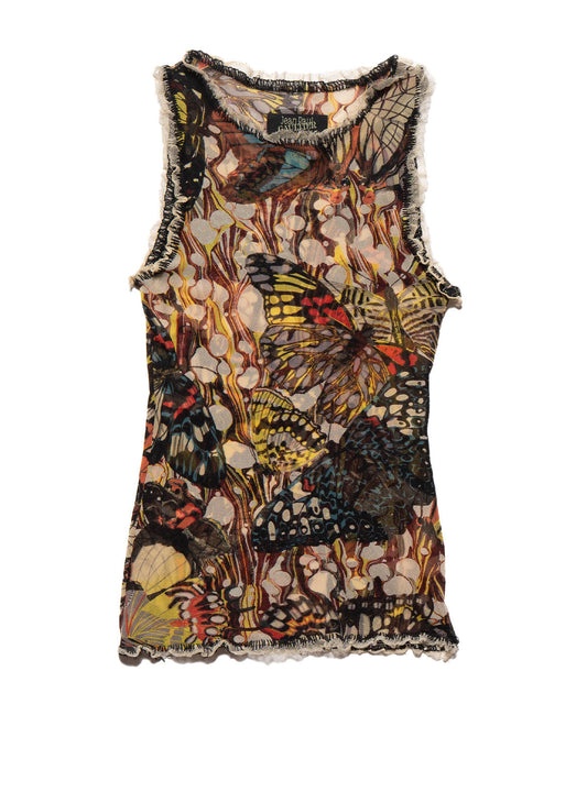 UNIF Popular | Vintage Jean Paul Gaultier Butterfly Mesh Tank