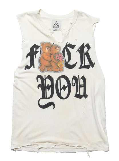 UNIF Deals | Vintage UNIF Fuck You Bears Sleeveless Tee