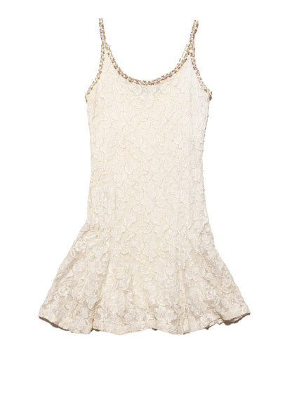 UNIF Recommended | Vintage Betsy Johnson Cream Lace Mini Dress