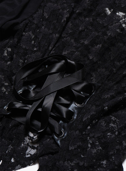 UNIF Premium | Vintage Frill by h.naoto Bolero Lace Cardigan