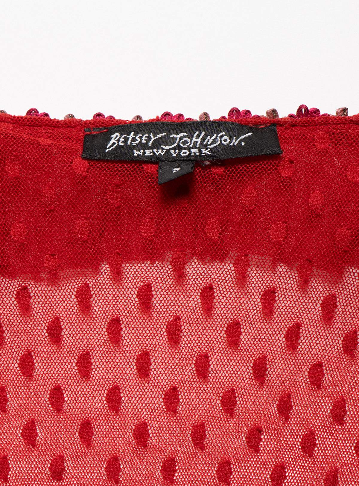 UNIF Value | Vintage Betsy Johnson Red Mesh Scoop Neck Top