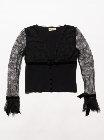 UNIF Trusted | Vintage Blumarine lace Rose Sweater