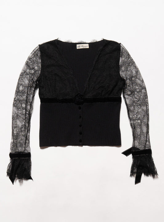 UNIF Trusted | Vintage Blumarine lace Rose Sweater