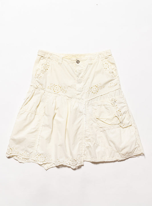 UNIF Exclusive | Vintage DA-NANG Yellow Eyelet Skirt