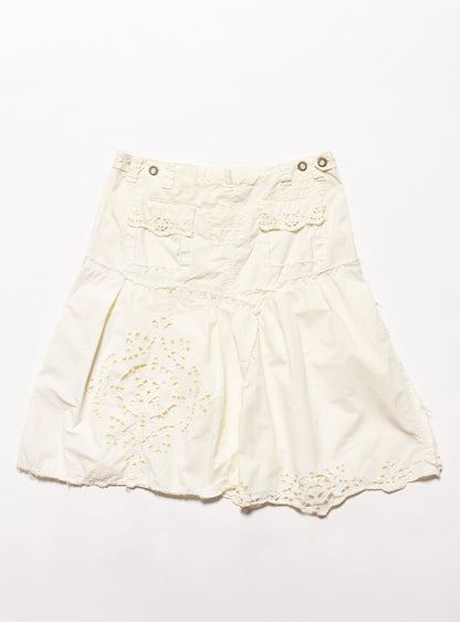 UNIF Exclusive | Vintage DA-NANG Yellow Eyelet Skirt