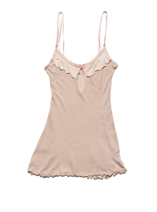 UNIF Great Value | Vintage Delicate Dusty Beige/Pink Rose Tank