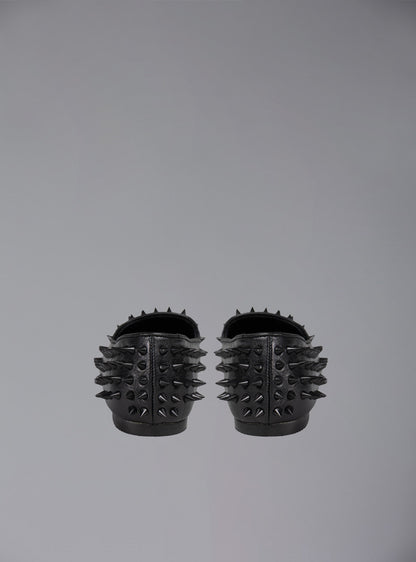 UNIF New | UNIF Hellraiser spiked slip on loafer in tonal on colorway.